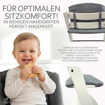 BAMBINIWELT Ersatzbezug für Stokke Tripp Trapp, MELIERT (rund)